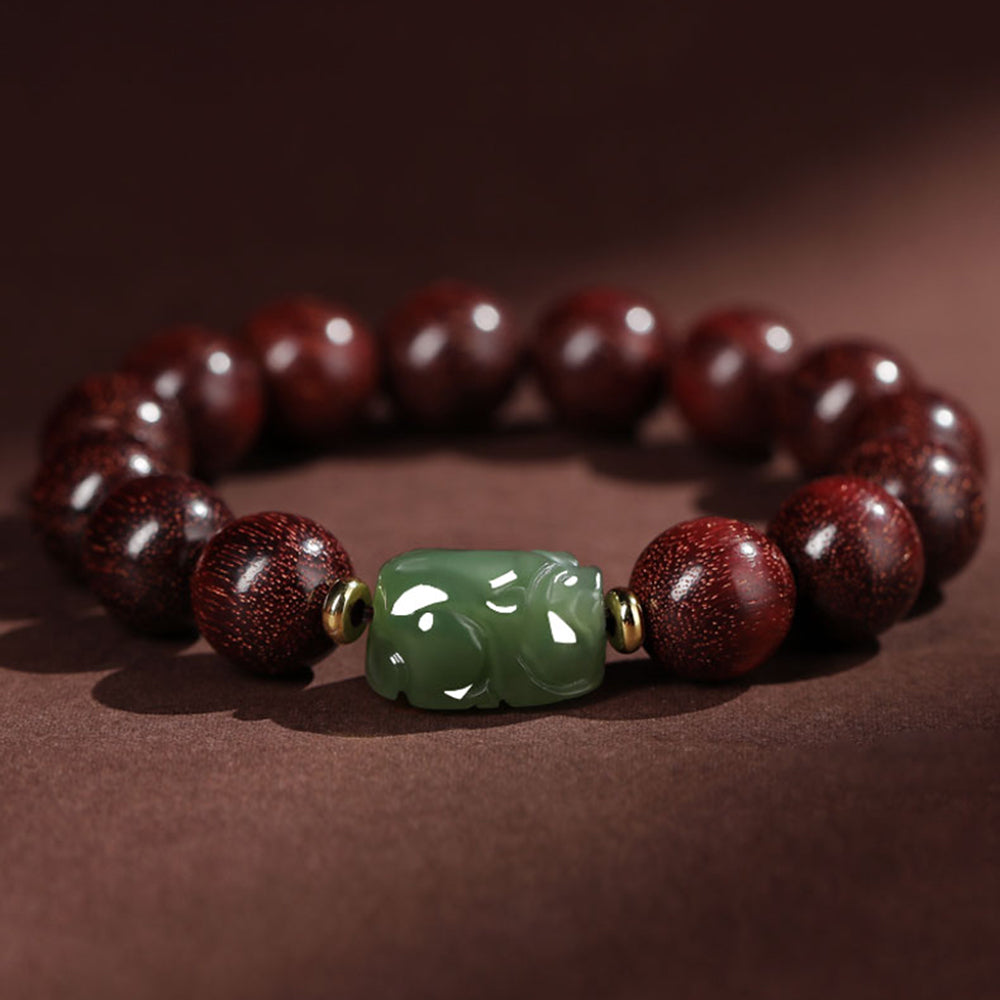 Natural Red Sandalwood Bracelet with SSS Level Pixiu