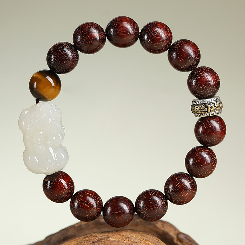 Red Sandalwood Pixiu Bracelet with Tiger&