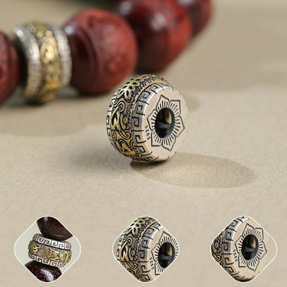 Green Sandalwood Silver Pixiu Bracelet