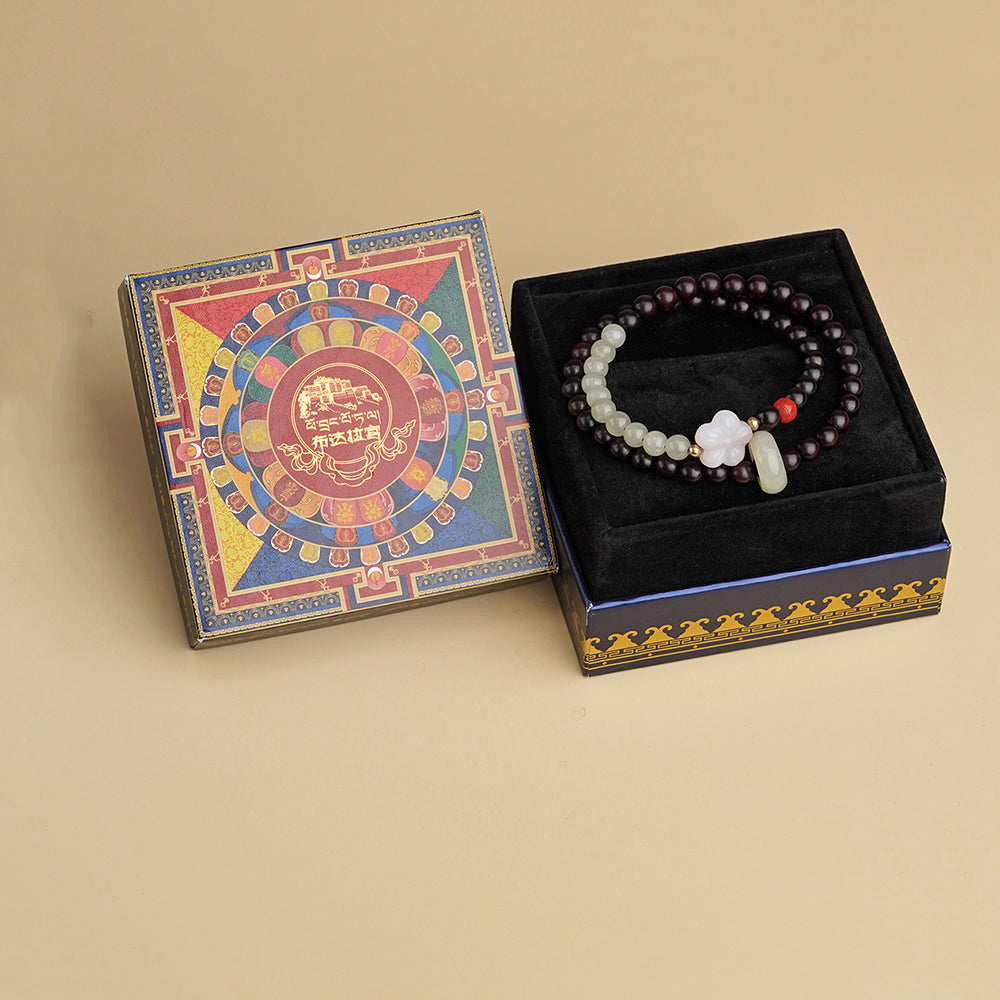 Pink Cystal Pixiu Sandalwood Bracelet