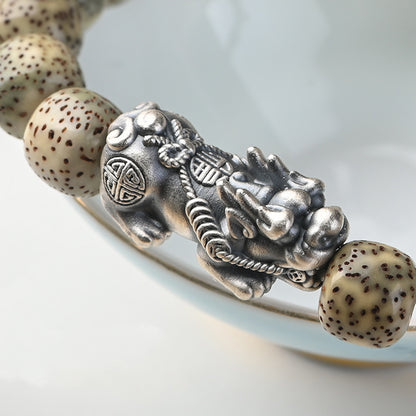 Silver Pixiu Star Moon Bodhi Bracelet