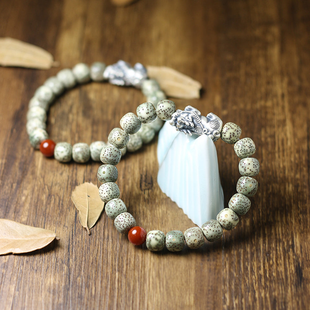 Silver Pixiu Star Moon Bodhi Bracelet