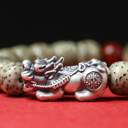 Silver Pixiu Star Moon Bodhi Bracelet