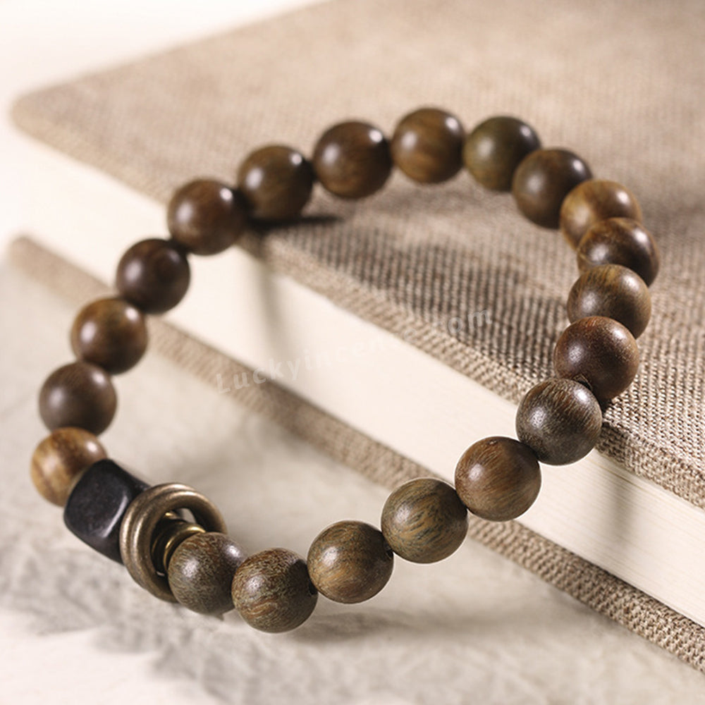 Handmade Green Sandalwood Beads Bracelet