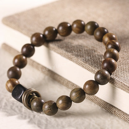 Handmade Green Sandalwood Beads Bracelet