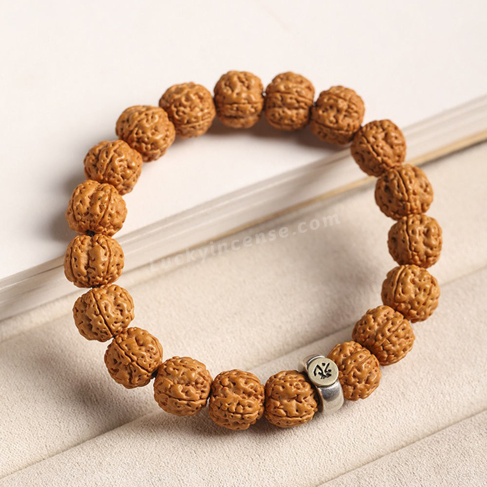 Natural Rudraksha Seeds Meditation Bracelet