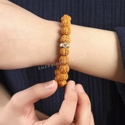 Natural Rudraksha Seeds Meditation Bracelet