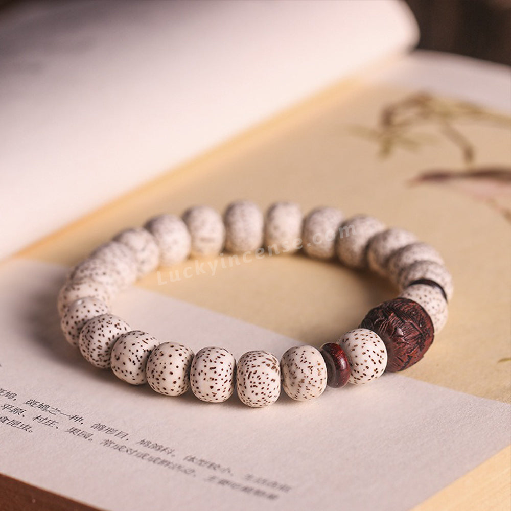 Star Moon Bodhi Beads Red Sandalwood Bracelet