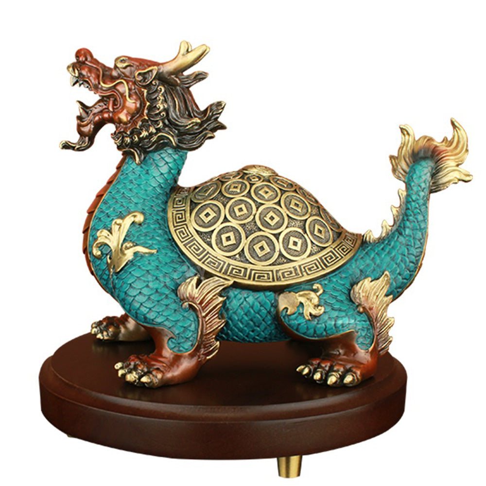 Pure Brass Wealth Gathering Dragon Turtle