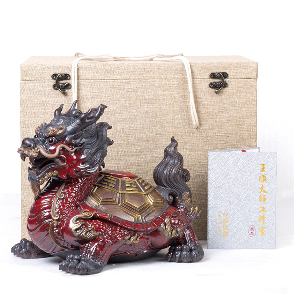 Ceramic Wealth Attracting Dragon Turtle