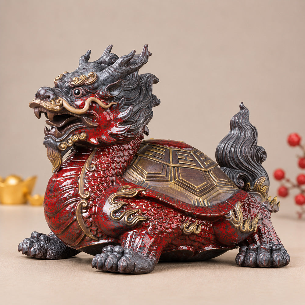 Ceramic Wealth Attracting Dragon Turtle