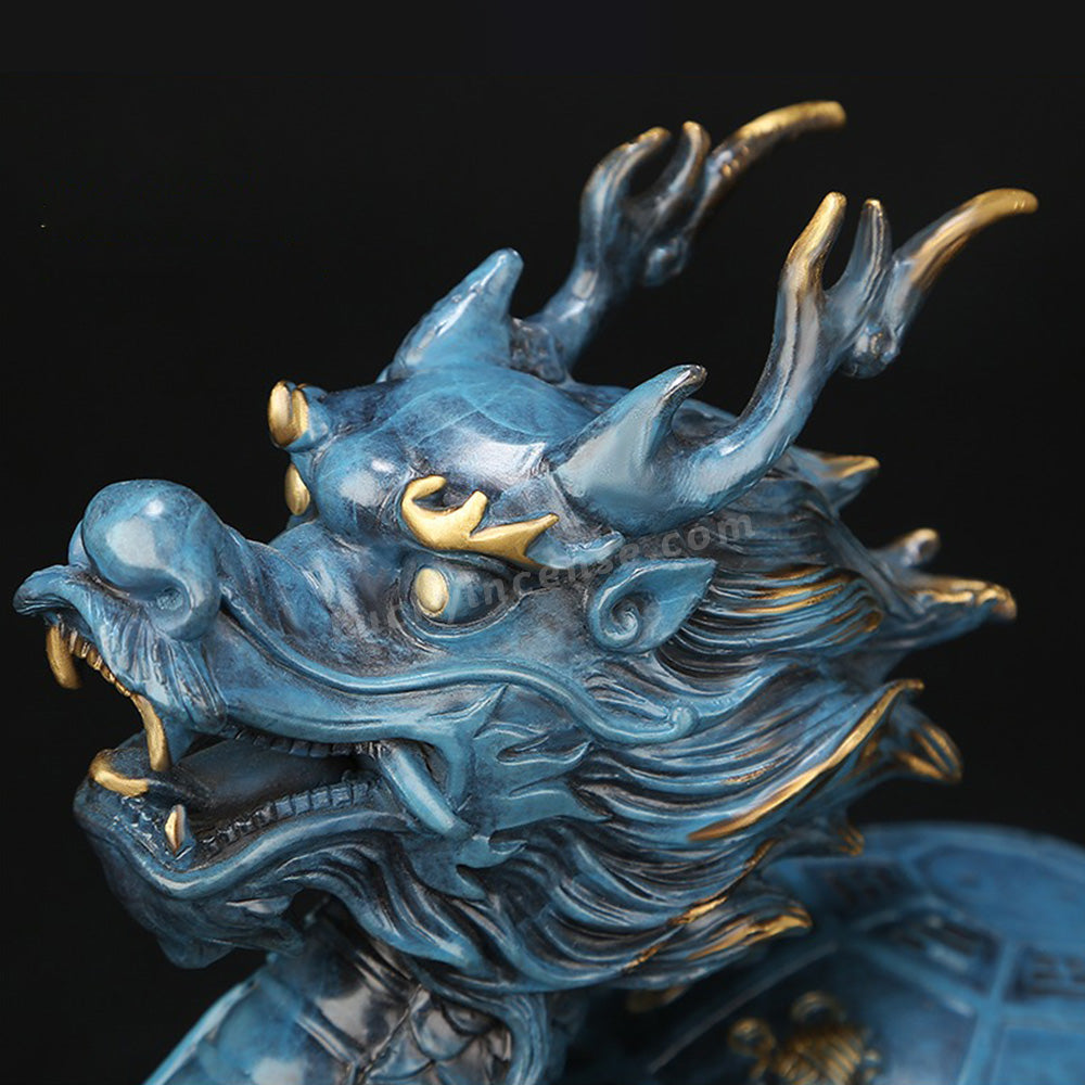 Pure Copper Eight Treasures Dragon Turtle