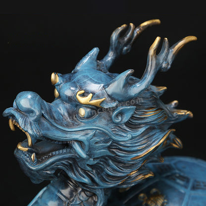 Pure Copper Eight Treasures Dragon Turtle