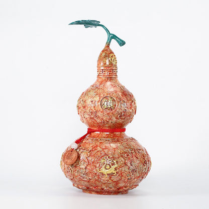 Colored Copper Four Divine Beasts Gourd