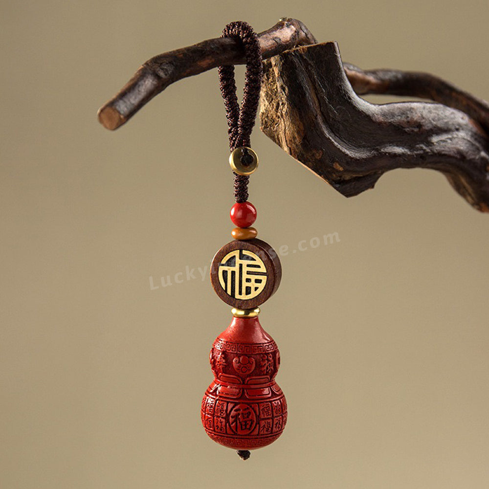 Cinnabar Gourd Auspicious Keychain Charm