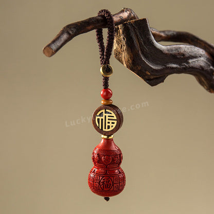 Cinnabar Gourd Auspicious Keychain Charm