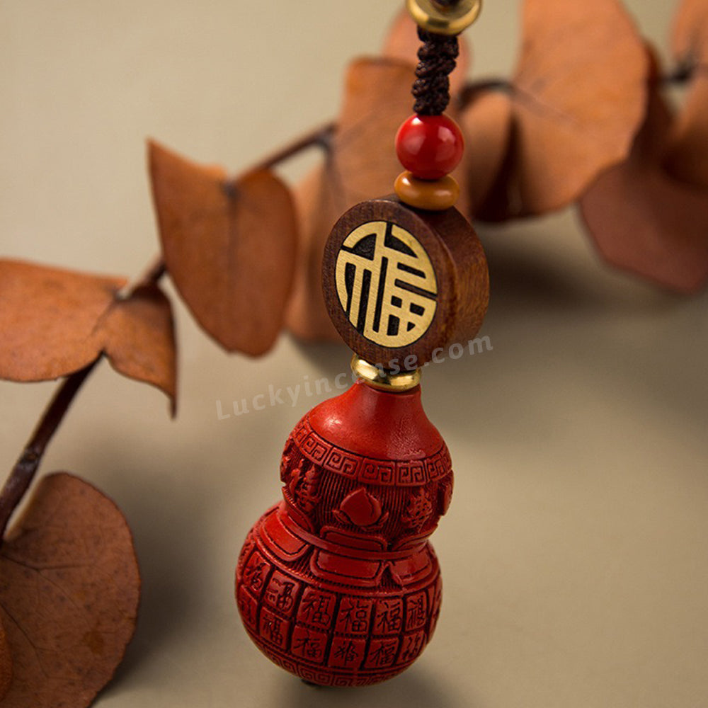 Cinnabar Gourd Auspicious Keychain Charm