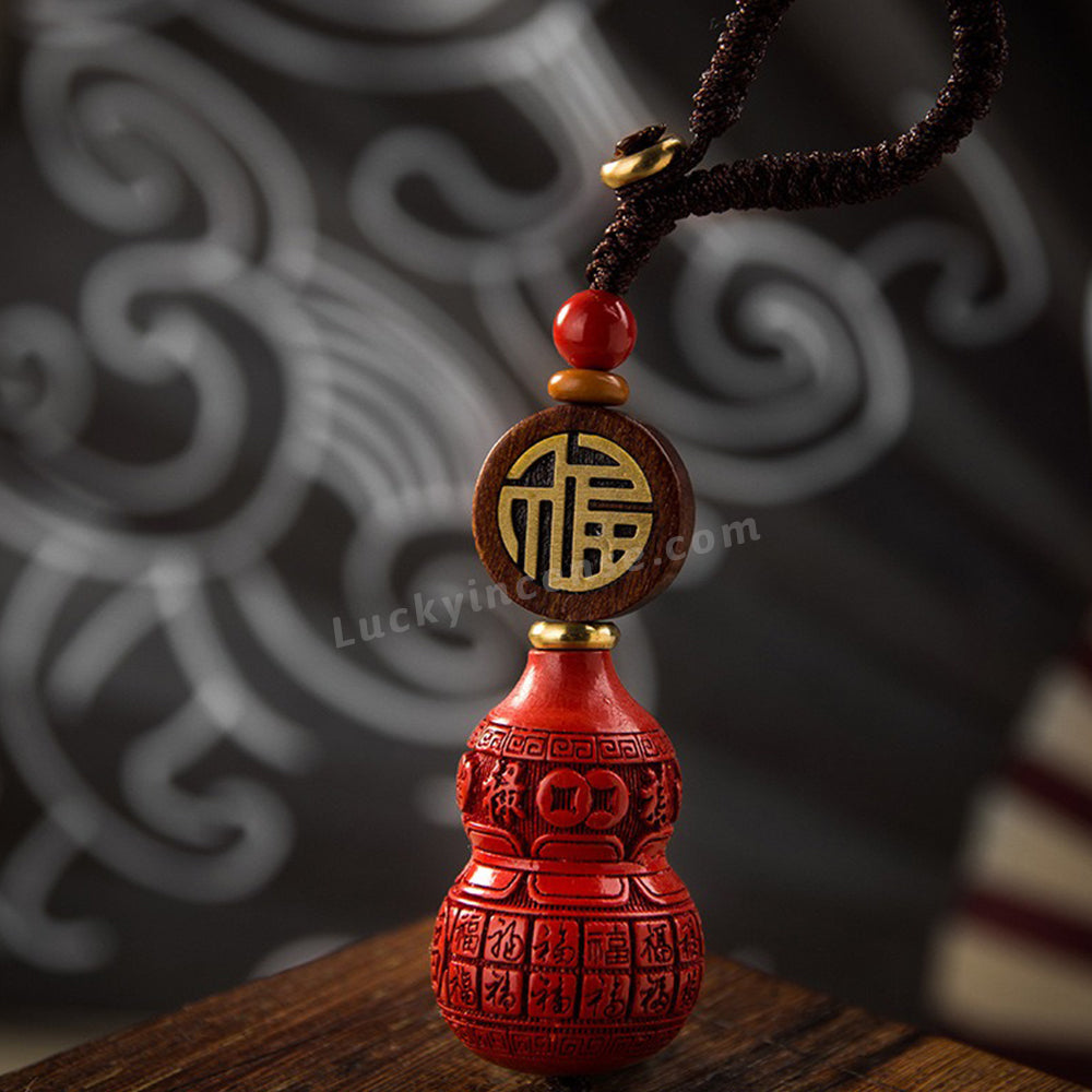 Cinnabar Gourd Auspicious Keychain Charm