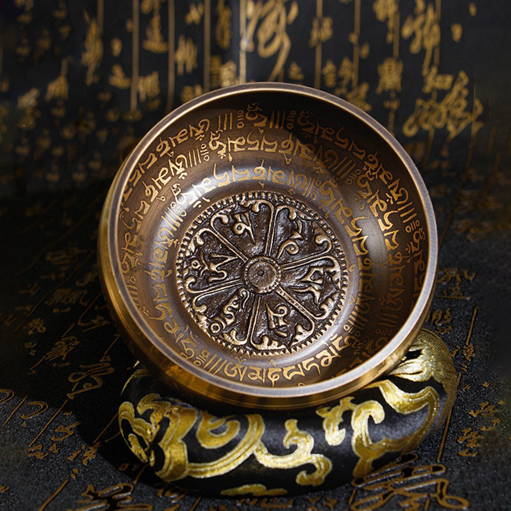 Nepal Meditation Six Words Bronze Singing Bowl