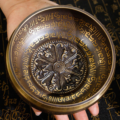 Nepal Meditation Six Words Bronze Singing Bowl