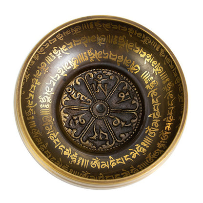 Nepal Meditation Six Words Bronze Singing Bowl