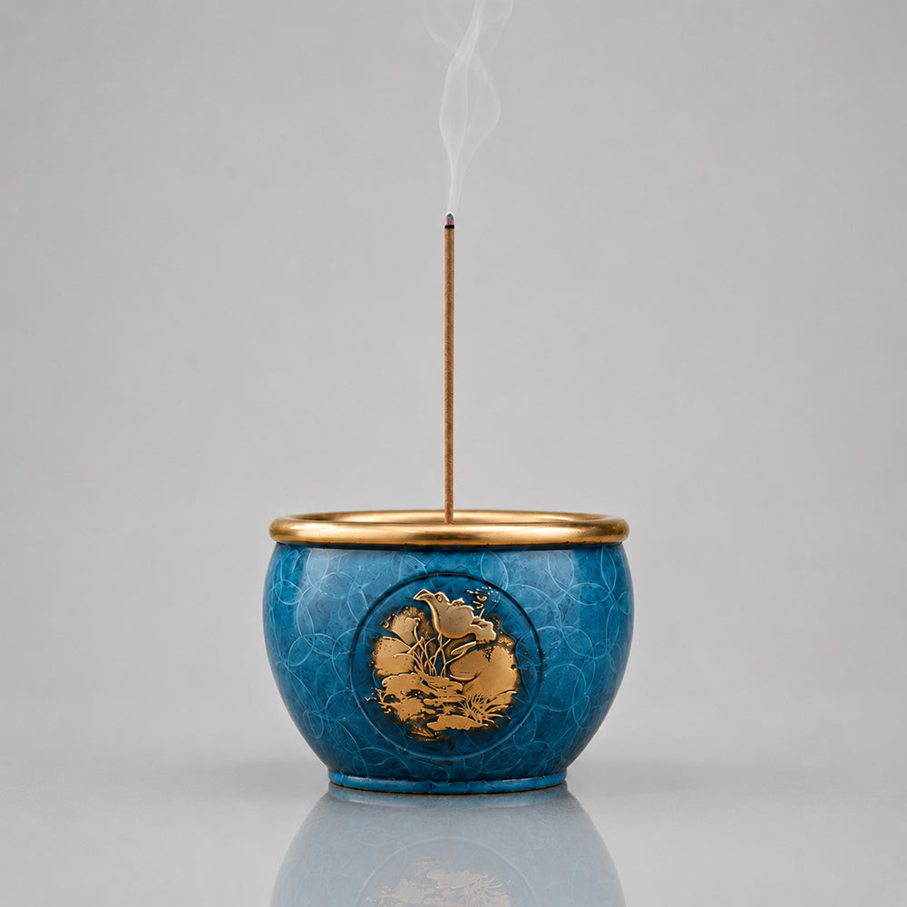 Copper Lotus Stick Incense Burner