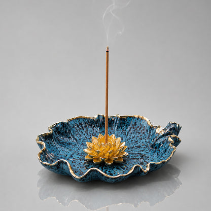 Copper Lotus Stick Incense Holder