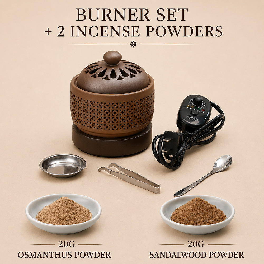 Electric Resin Incense Powder Burner With Light