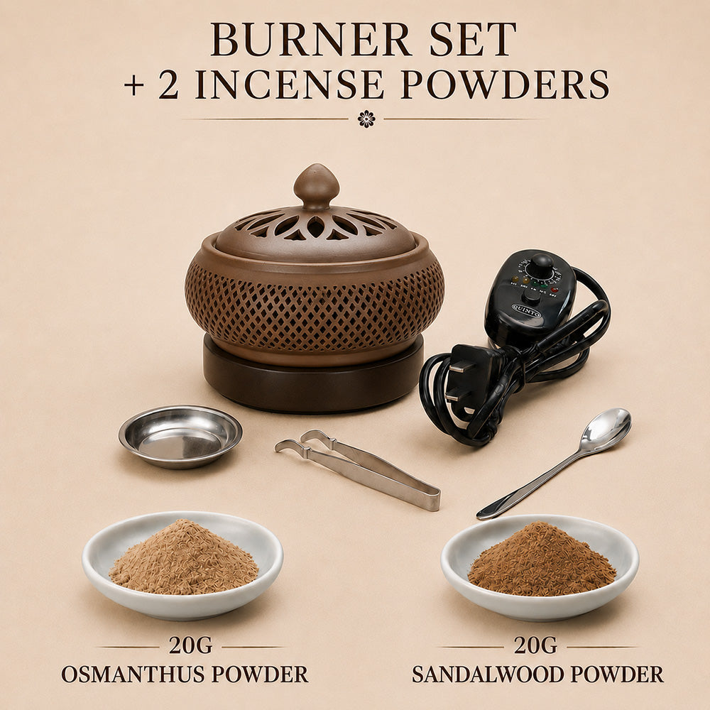 Electric Resin Incense Powder Burner With Light