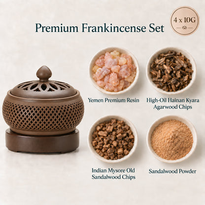 Electric Resin Incense Powder Burner With Light