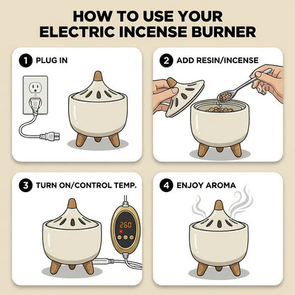 Electric Smokeless Incense Powder Burner