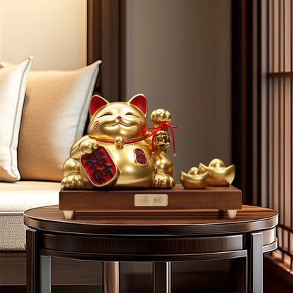 Lucky Cat With Gold Ingots