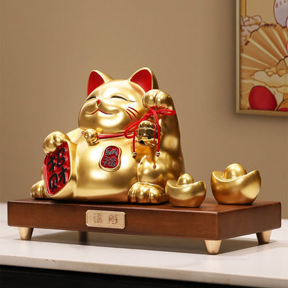 Lucky Cat With Gold Ingots