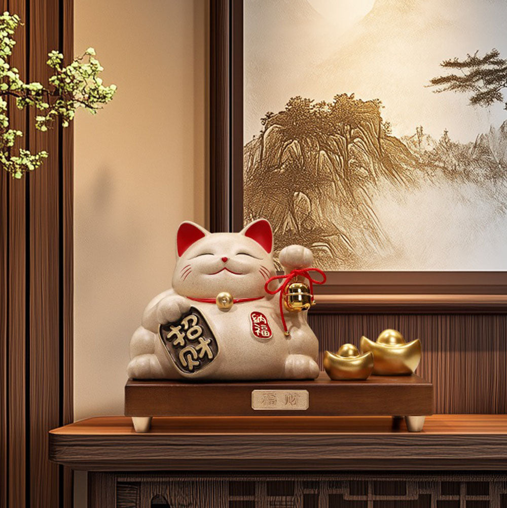 Lucky Cat With Gold Ingots