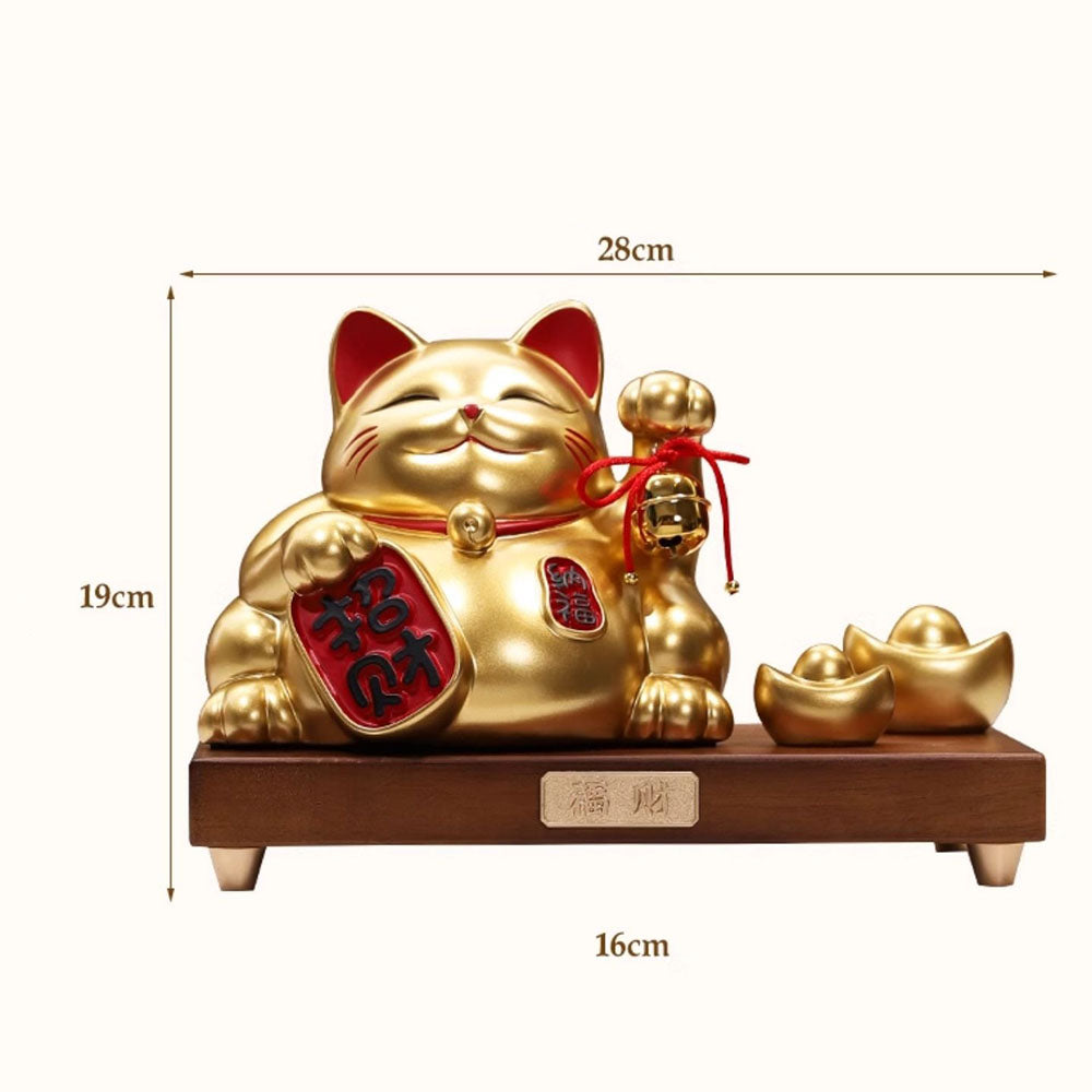 Lucky Cat With Gold Ingots