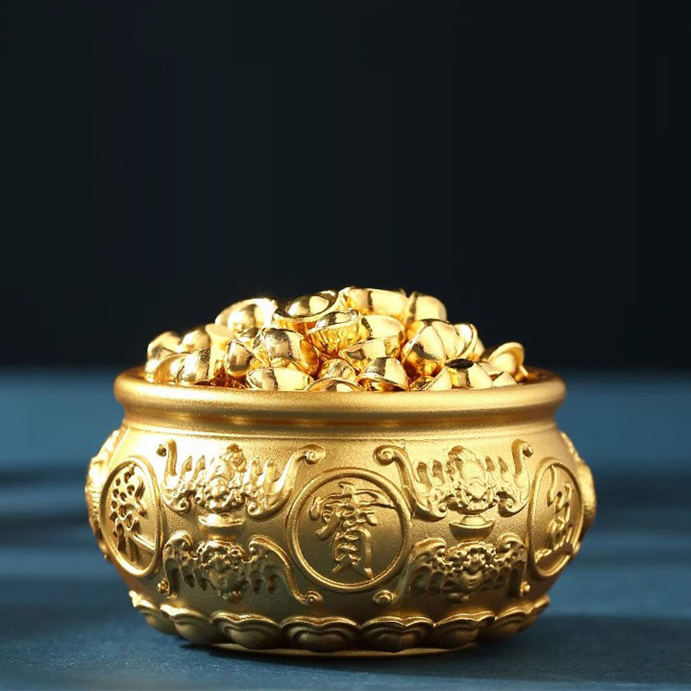 Alloy Gold Ingot Treasure Bowl