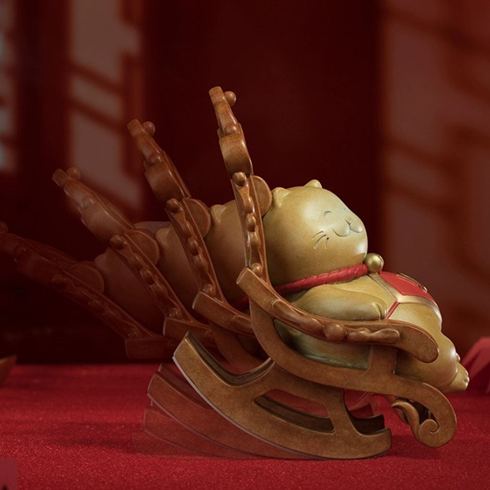 Chinese Good Luck Cat With Rocking Chair