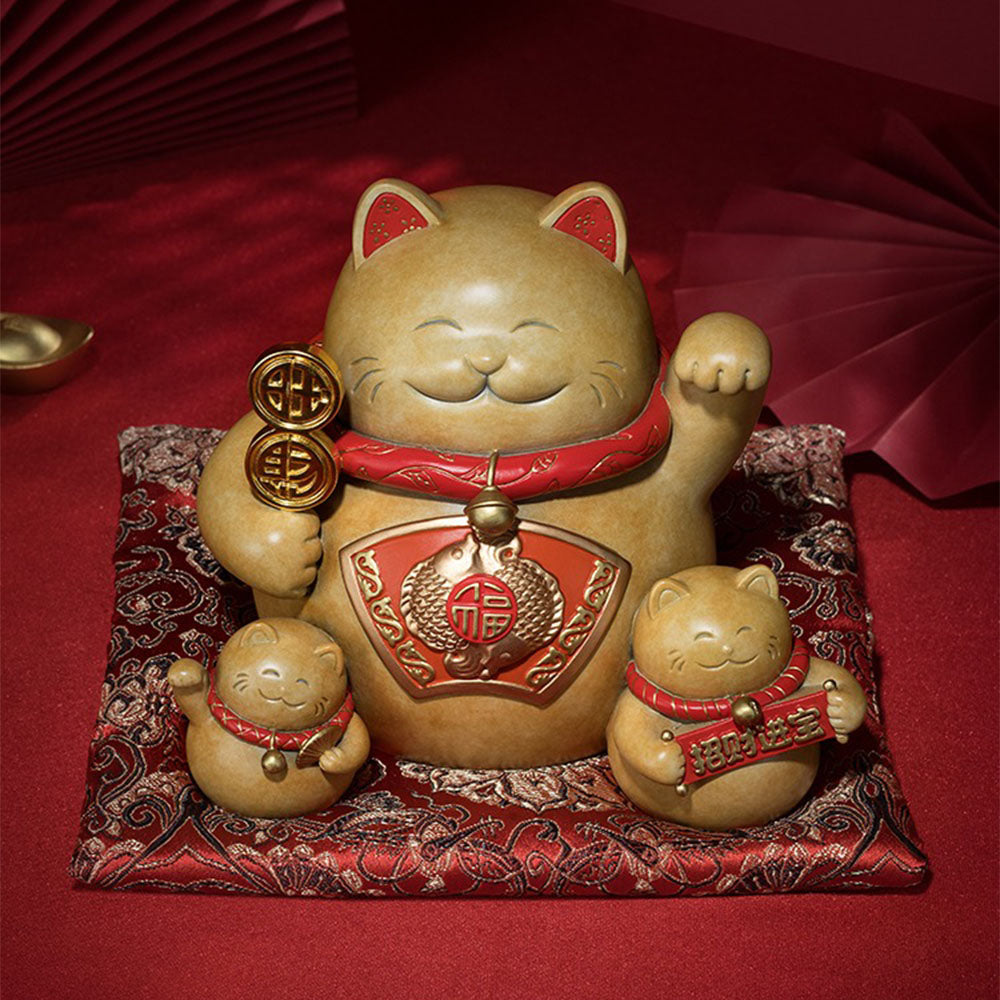 Brass Chinese Cat For Luck