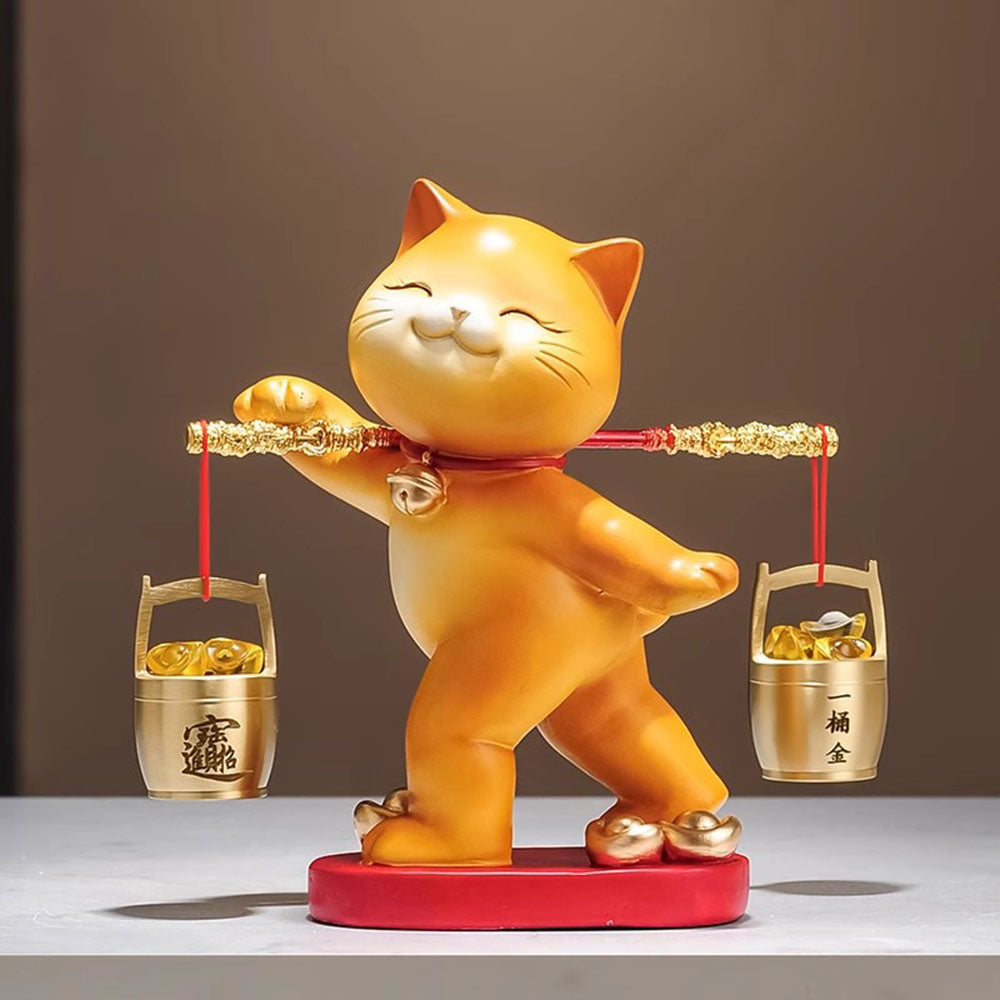 Good Fortune Kitty With Golden Ingots