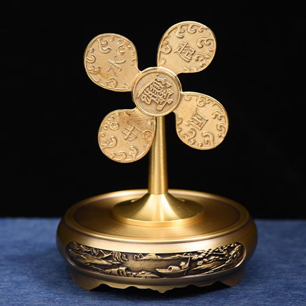 Brass Wealth Windmill Decor