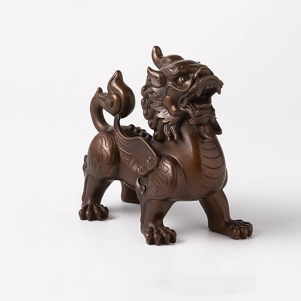 Bronze Pixiu Pair Feng Shui Wealth and Protection Decor