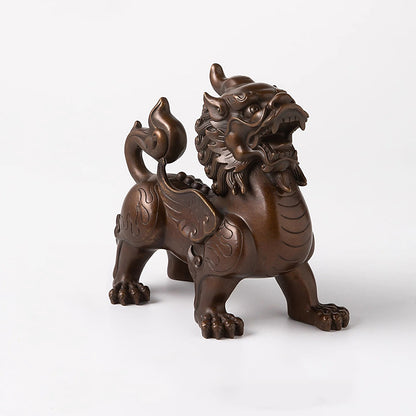 Bronze Pixiu Pair Feng Shui Wealth and Protection Decor