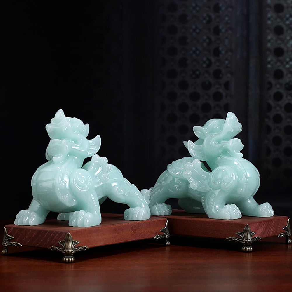 Jade Feng Shui Pixiu Pair