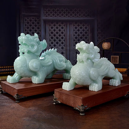Jade Feng Shui Pixiu Pair