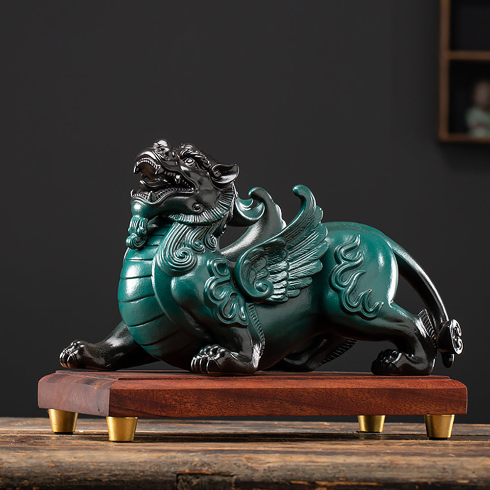 Ceramic Pixiu Pair Feng Shui Decor