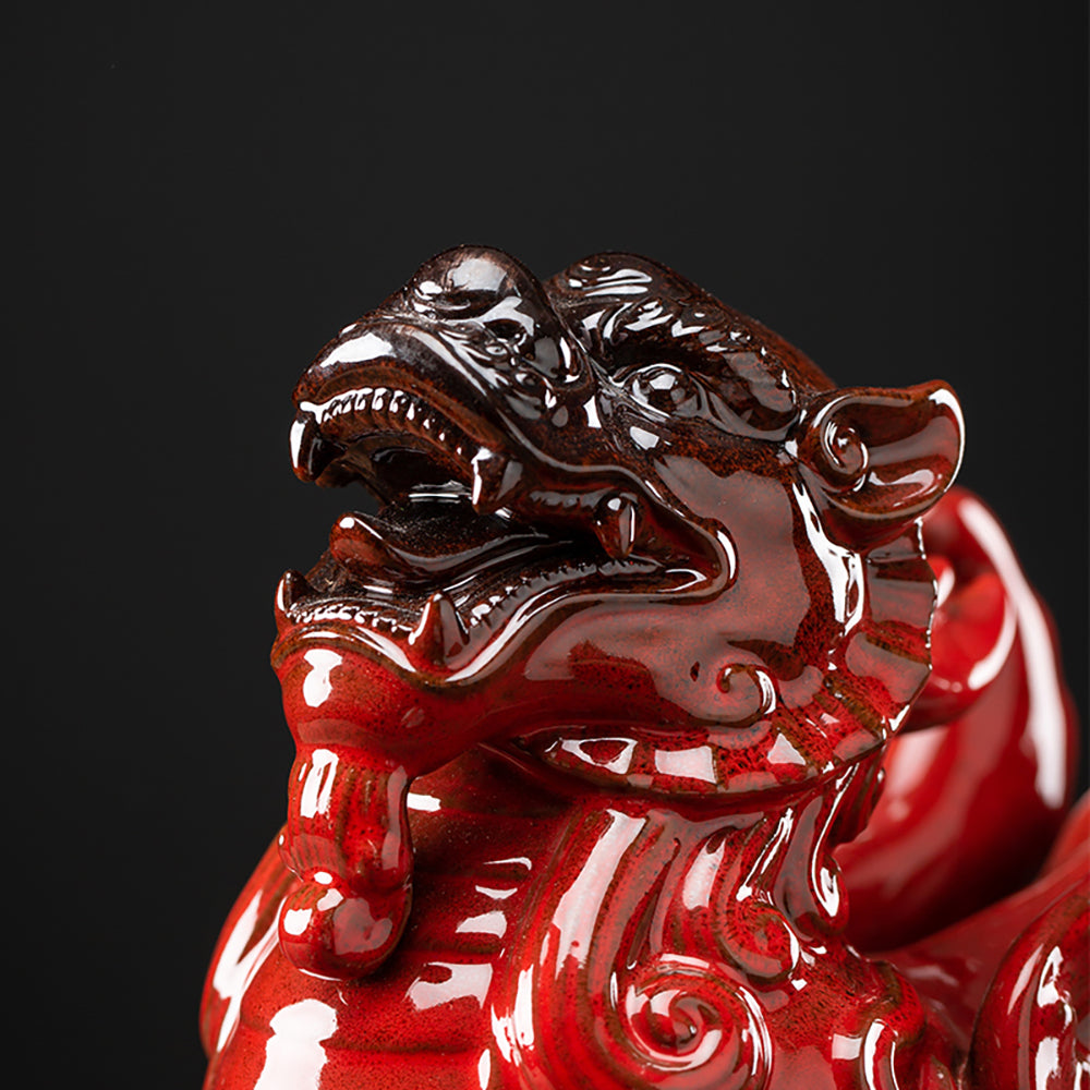 Ceramic Pixiu Pair Feng Shui Decor