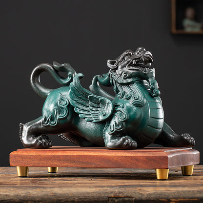 Ceramic Pixiu Pair Feng Shui Decor