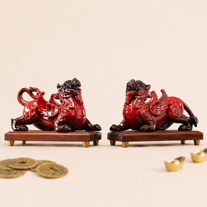 Ceramic Pixiu Pair Feng Shui Decor