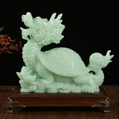 Green Feng Shui Dragon Turtle