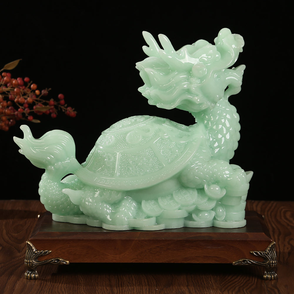 Green Feng Shui Dragon Turtle